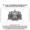 6 X 12 Full Size Aluminum License Plate for Cars and Trucks  Thumbnail
