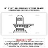 6 X 12 Full Size Aluminum License Plate for Cars and Trucks  Thumbnail
