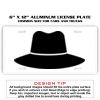 6 X 12 Full Size Aluminum License Plate for Cars and Trucks  Thumbnail