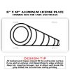 6 X 12 Full Size Aluminum License Plate for Cars and Trucks  Thumbnail