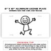 6 X 12 Full Size Aluminum License Plate for Cars and Trucks  Thumbnail