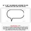 6 X 12 Full Size Aluminum License Plate for Cars and Trucks  Thumbnail