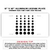 6 X 12 Full Size Aluminum License Plate for Cars and Trucks  Thumbnail