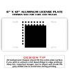 6 X 12 Full Size Aluminum License Plate for Cars and Trucks  Thumbnail