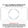 6 X 12 Full Size Aluminum License Plate for Cars and Trucks  Thumbnail