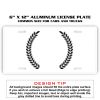 6 X 12 Full Size Aluminum License Plate for Cars and Trucks  Thumbnail
