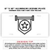 6 X 12 Full Size Aluminum License Plate for Cars and Trucks  Thumbnail