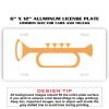 6 X 12 Full Size Aluminum License Plate for Cars and Trucks  Thumbnail