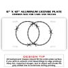 6 X 12 Full Size Aluminum License Plate for Cars and Trucks  Thumbnail