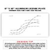 6 X 12 Full Size Aluminum License Plate for Cars and Trucks  Thumbnail