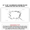 6 X 12 Full Size Aluminum License Plate for Cars and Trucks  Thumbnail