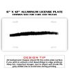 6 X 12 Full Size Aluminum License Plate for Cars and Trucks  Thumbnail