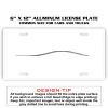 6 X 12 Full Size Aluminum License Plate for Cars and Trucks  Thumbnail