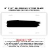6 X 12 Full Size Aluminum License Plate for Cars and Trucks  Thumbnail